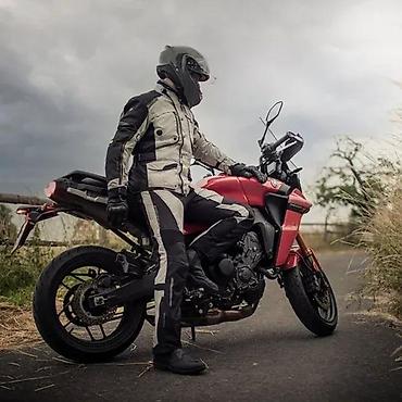 trcanje: Muška touring/adventure moto jakna – siva/crna sa diskretnim — 4
