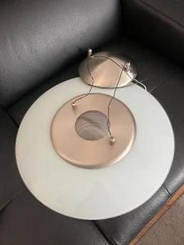 Rasveta: Stropna viseća LED lampa – staklo i brušeni metal - Moderan okrugli — 7