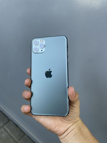 ipod touch 6: IPhone 11 Pro Max, Колдонулган, 64 ГБ, Matte Midnight Green, Коргоочу айнек, Каптама, 100 %