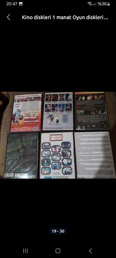 CD, DVD disklər və kassetlər: 30 azn 100 film diskler — 16