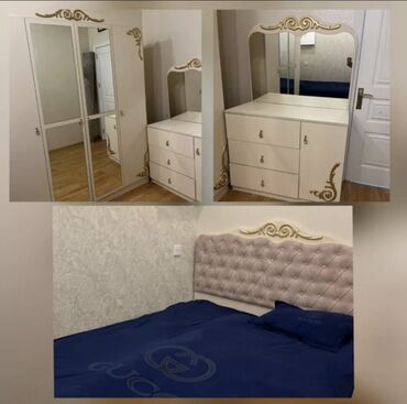2 спальная кровать: 2 односпальные кровати, Шкаф, Трюмо, Турция, Б/у