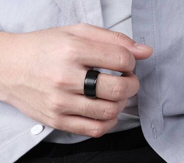 кольца мужские: Кольцо мужское, двойная фаска, из нержавеющей стали, ширина 8 мм