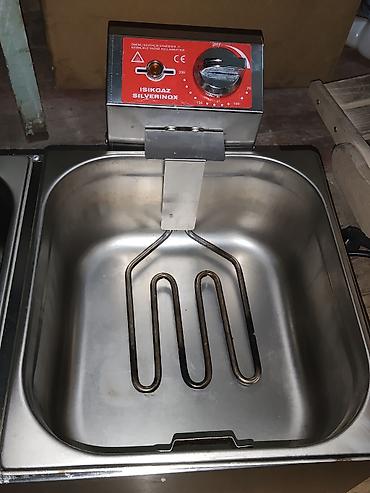 фритюрницу: Профессиональная электрическая фритюрница ISIKGAZ SILVERINOX, двойная — 2