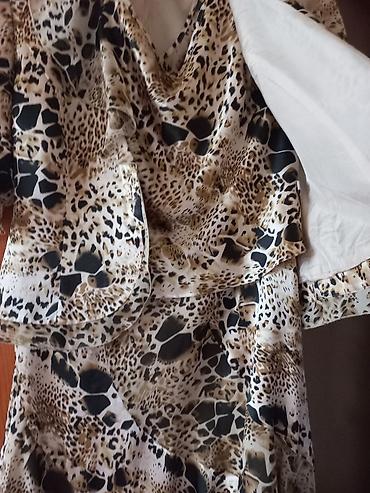 cins dest: Qadın geyim dəsti – 3 parça - Naxış: leopard/heyvani print, bej-qara — 2