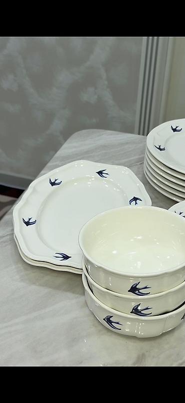 Наборы посуды: Столовый сервиз Marvelle «Ласточки», фарфор/керамика, классический — 2