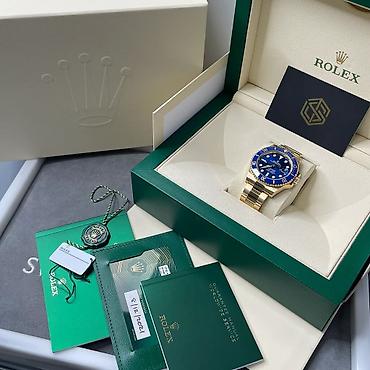 meta eynək: Rolex Submariner Date – 18 kt sarı qızıl, mavi siferblat və bezel — 5