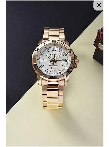 часы kasio: CASIO мужские кварцевые часы в золотистом исполнении - Корпус и — 5