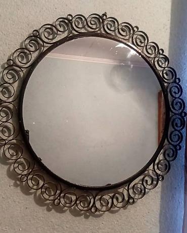 berber mirror second hand: Круглое настенное зеркало с кованой рамой - Диаметр зеркального — 1