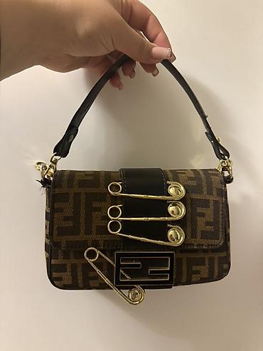 Çantalar: Fendi Zucca mini çiyin/əl çantası - Model: Baguette üslubunda mini — 2
