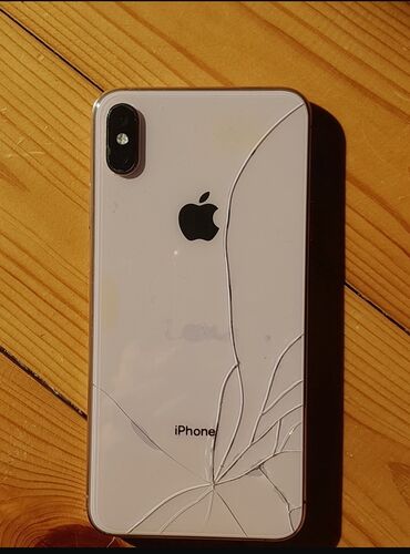 iphone tablet qiymetleri: IPhone Xs Max, 64 ГБ, Белый, Битый