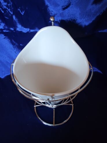 Ostalo posuđe: Porcelanska nova posuda za pomfrit,sladoled itd. sa stalkom — 3