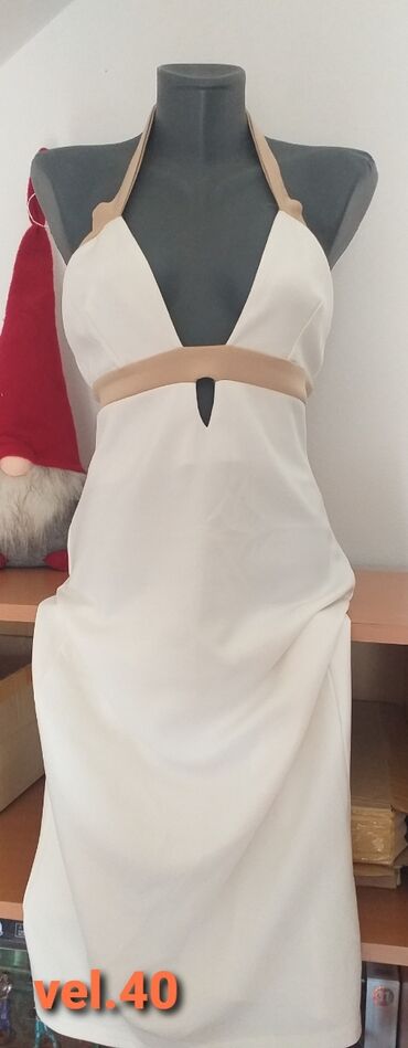letnje haljine novi sad: L (EU 40), bоја - Bela, Drugi tip rukava