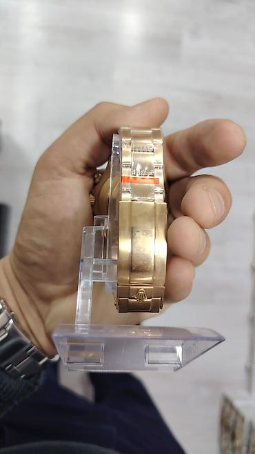 meta eynək: Məhsul: Qızılı tonlu xronoqraf qol saatı (rəngli bezel) Rolex, Rolex — 3