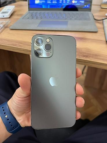 IPhone 12 Pro, Б/у, 256 ГБ, Графит, Чехол
