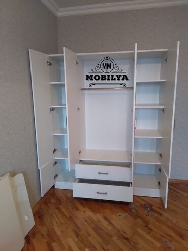 Dolablar: Yeni, Açılan, 4 qapılı Düz dolab, Qarderob, paltar dolabı, Azərbaycan — 2