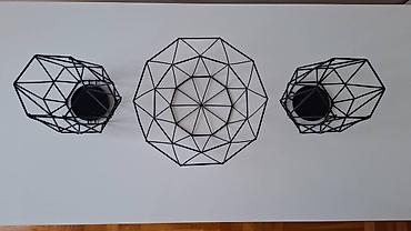 Sveće i svećnjaci: JYSK Dva Svećnjaka NORDIC Ø16xV19cm crna + Sinsay ukrasna činija crna — 6