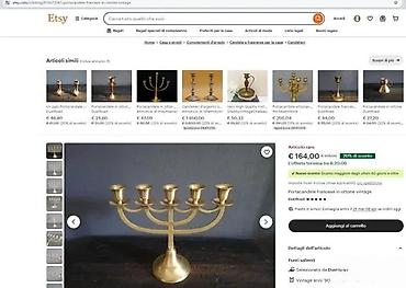 Sveće i svećnjaci: Mesingani svećnjak sa 7 krakova - Materijal: liveni mesing, zlatne — 3