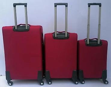 Putni koferi i torbe: Set kofera za putovanje – 3 komada, crvena boja - Brend: Reddy Wengie — 4