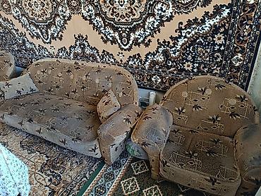рестоврация дивана: Комплект мягкой мебели, Б/у, Самовывоз, цвет - Коричневый — 3
