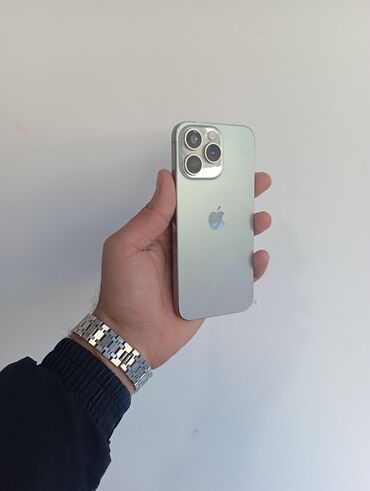 iphone x işlənmiş: IPhone 15 Pro Max, 512 GB, White Titanium, Barmaq izi, Face ID