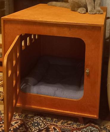 mops it: Taxta ev/kennel – pişiklər və balaca cins itlər üçün. - Material — 3
