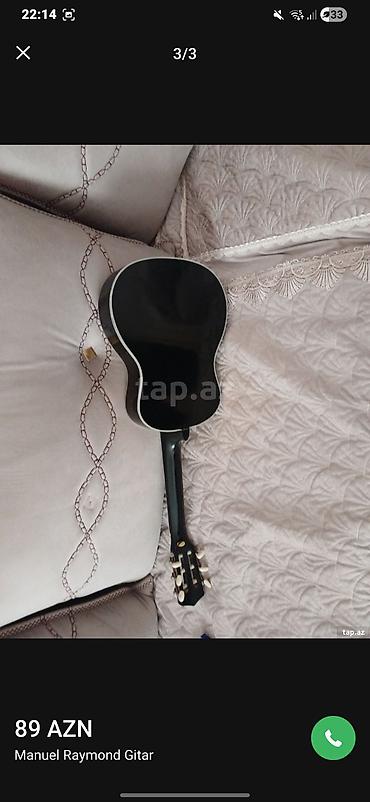 Elektro gitaralar: Manuel Raymond klassik gitar – qara rəng. - Korpus: klassik forma — 1