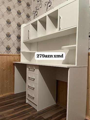 ucuz ofis masası: Mebel dəsti – funksional yazı masası, yataq çərçivəsi və komfort — 1