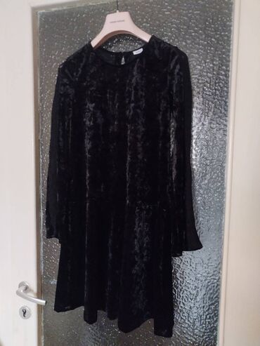 haljine od čipke: BLUKIDS NOVA Crna Plisana Haljina sa Cipkom Blukids Crna Plisana
