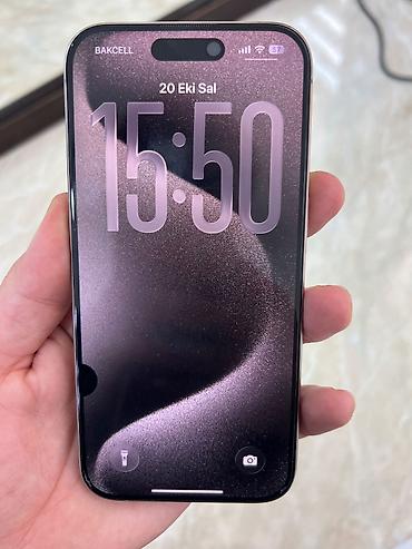 redmi 60 pro: IPhone 15 Pro, 128 GB, Natural Titanium, Simsiz şarj, Face ID — 9