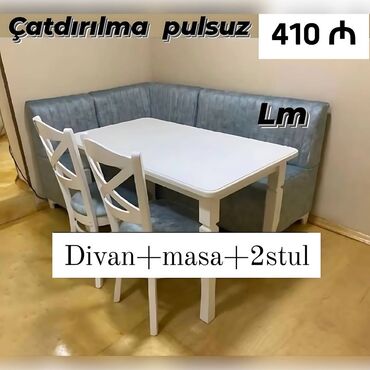 klassik metbex mebeli: Mətbəx üçün divan, stol+ 2 stul desti Endirimle 410-420 azn Türk