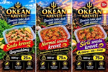farel balığı: Okean Kreveti – dənizin təbii dadı indi sizinlə! Məhsul: Krevet — 2