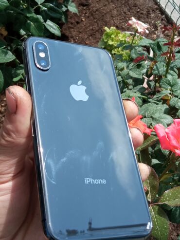 телефоны apple: IPhone X, Колдонулган, 64 ГБ, Space Gray, Кабель, 72 %