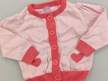 sweterek różowy dla dziewczynki: Kardigan, 3-6 m, stan - Dobry