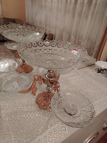 Кухонные принадлежности: Klassik üslubda bəzəkli meyvə‑şirniyyat dəsti - Material: kəsim — 4
