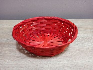 dekor dom krpare: Basket, color - Red, New