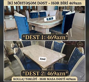 saloglu mebel divanlar: İki fərqli masa dəsti – hər biri 469 AZN Dəst 1 – 469 AZN: - Klassik — 1