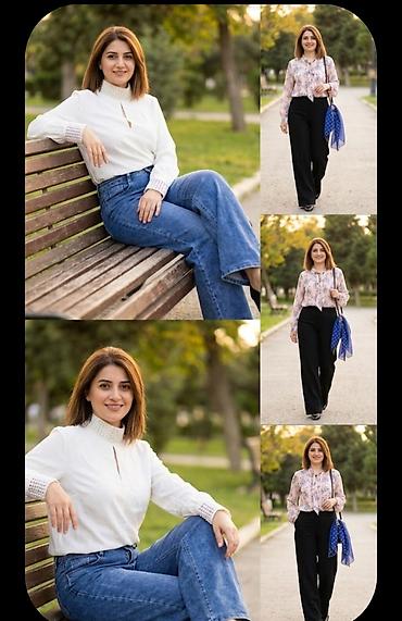 Личные вещи: Qadın geyimləri kolleksiyası: 1) Ağ bəzəkli bluz - Yüksək yaxa və — 5