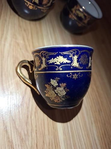 cay servisi: Çay dəsti, rəng - Göy, Farfor, Çexiya — 8