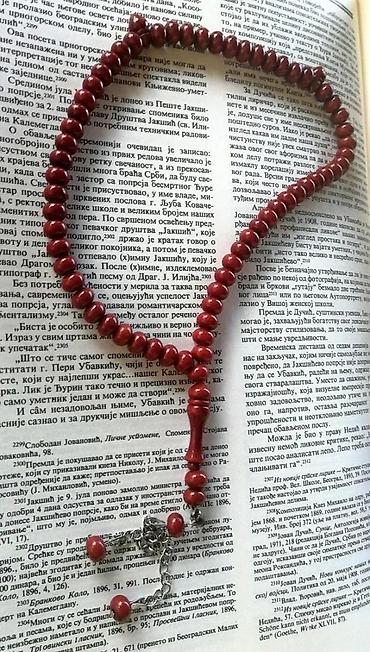 Ogrlice: Predivna Vintage Bordo Brojanica. Kao NOVA (Samo stajala). Predivna — 1