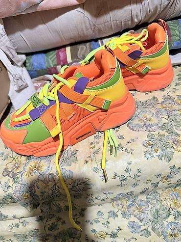 nike tech flecce: Яркие кроссовки в стиле chunky/sneakers - Цвета: неоновые оранжевый и — 1