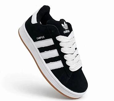 terrex 33: Adidas Campus patike – crno‑bele - Model: Adidas Campus - Dizajn — 1