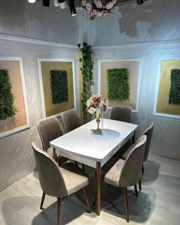 Setovi stolova i stolica: Trpezarijski set – sto sa 6 stolica - Moderan pravougaoni sto sa — 3