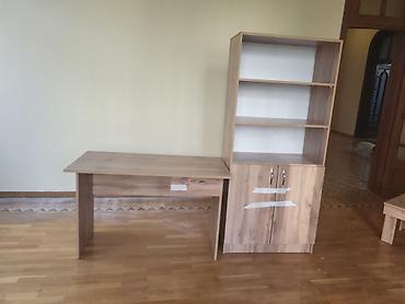 Ofis/mebel dəsti – iş masası və kitab şkafı - Material: ağac naxışlı lalafo.az -da Ofis/mebel dəsti – iş masası və kitab şkafı - Material: ağac naxışlı