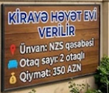 nzs qəsəbəsi: Kirayə həyət evi Ünvan: NZS qəsəbəsi Otaq sayı: 2 otaqlı Qiymət — 1