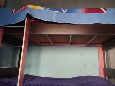 İkimərtəbəli uşaq çarpayıları: Oğlan və qız üçün, Çarpayı, Matras ilə, Siyirməli, MDF — 13