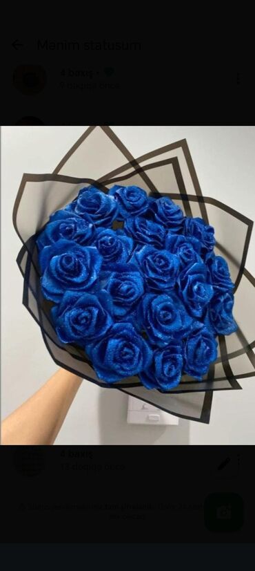 Buket güllər: Məhsul: Zərif dekorativ güllərdən hazırlanmış buketlər - Material — 2