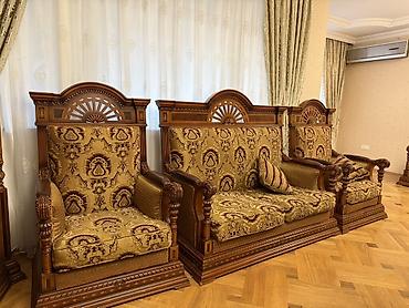 salon divan: Klassik üslublu dəbdəbəli mebel dəsti 2 ədəd divan 4 ədəd kreslo, 1 — 1