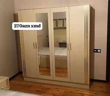 Ev üçün mebel: Mebel növü: Geyim şkafı Təsvir: - 4 qapılı, krem rəngdə klassik — 1