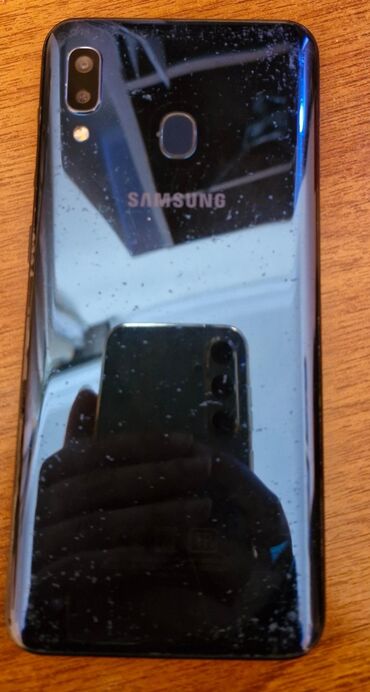 Samsung: Samsung Galaxy A20, 16 GB, rəng - Göy, Sensor, Barmaq izi