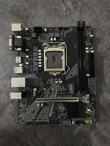 Материнские платы: Материнская плата, Б/у, LGA1200, Micro-ATX, Для ПК